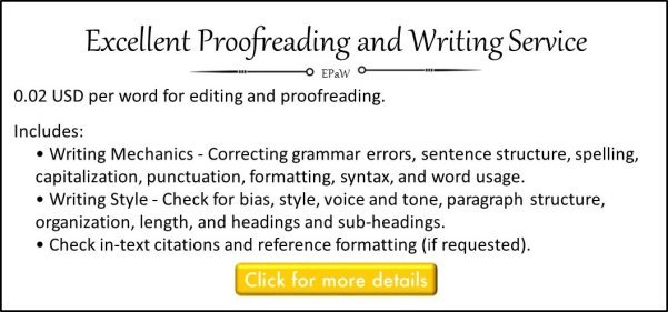 Proofreading and formatting services